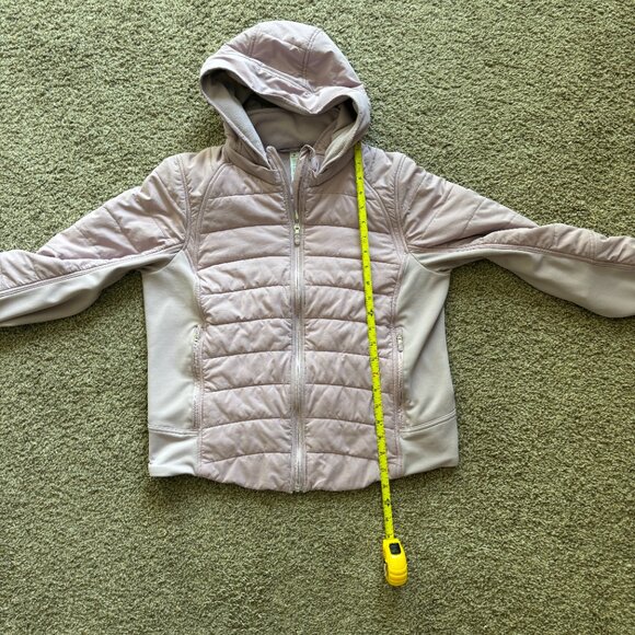 Lululemon Push Your Pace Removable Hooded Puffer Jacket Size 12 Pink - Picture 4 of 6